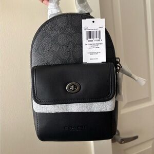 Coach Black and Gray Women's Backpack